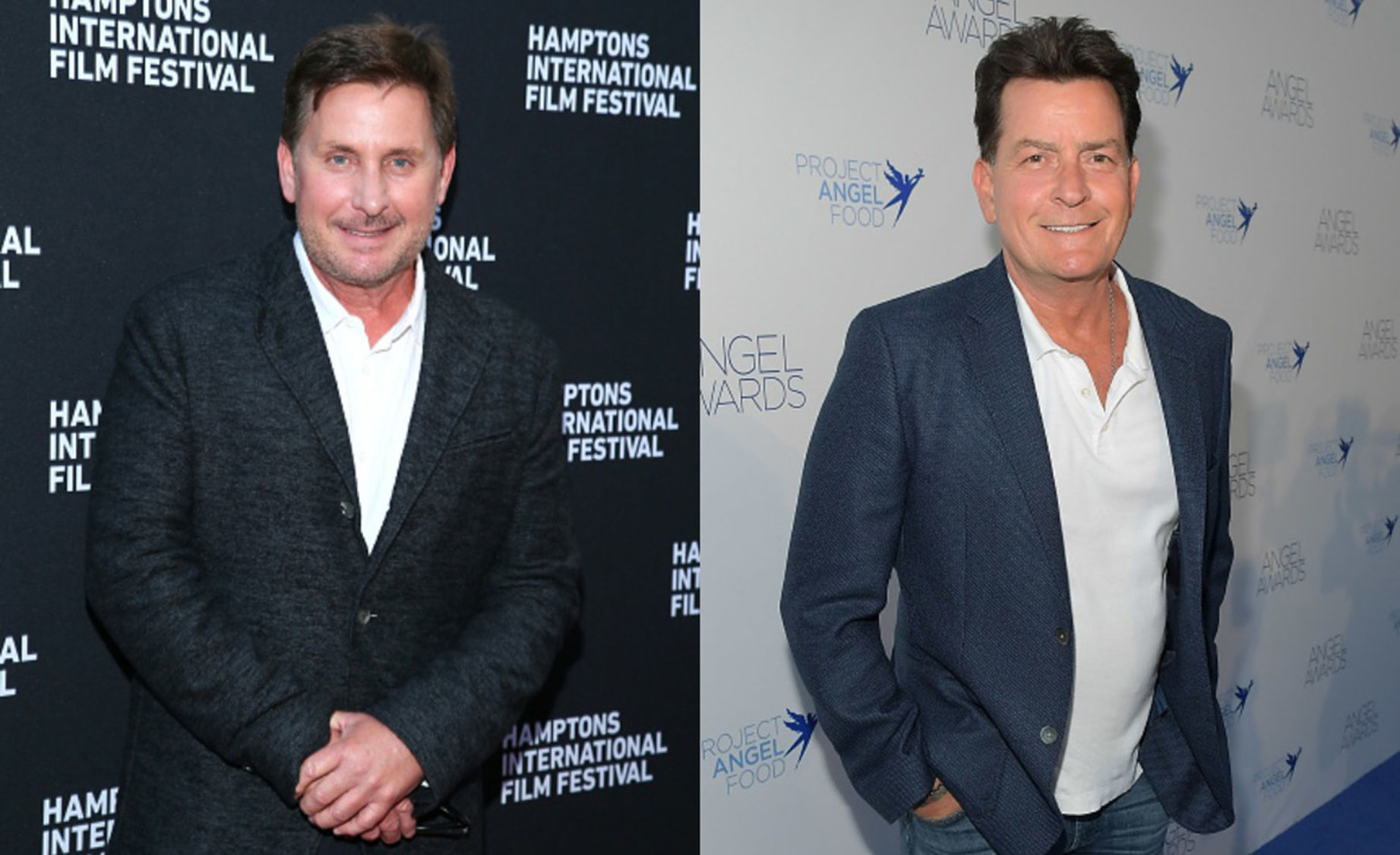 Emilio Estevez and Charlie Sheen
